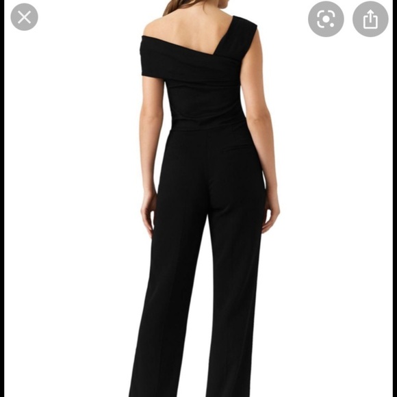 NWT! REISS size 4 black perla off shoulder jumpsuit - Picture 3 of 15